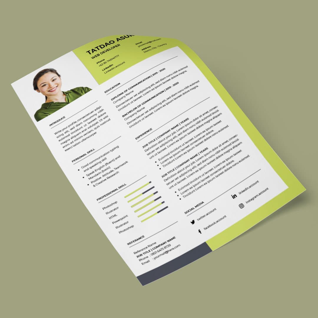 Geranium Resume Template — view 2