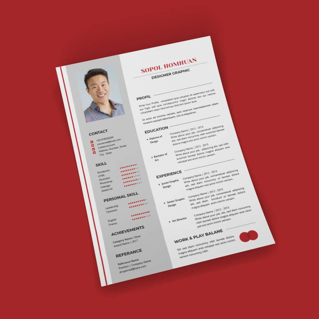 Mina Resume Template — view 2