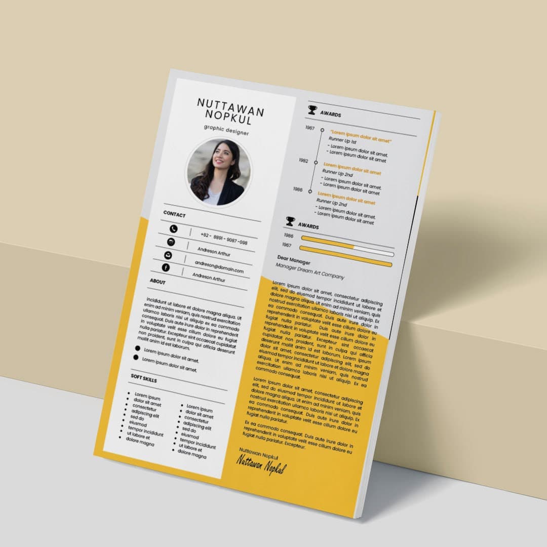 Yarrow Resume Template — view 2