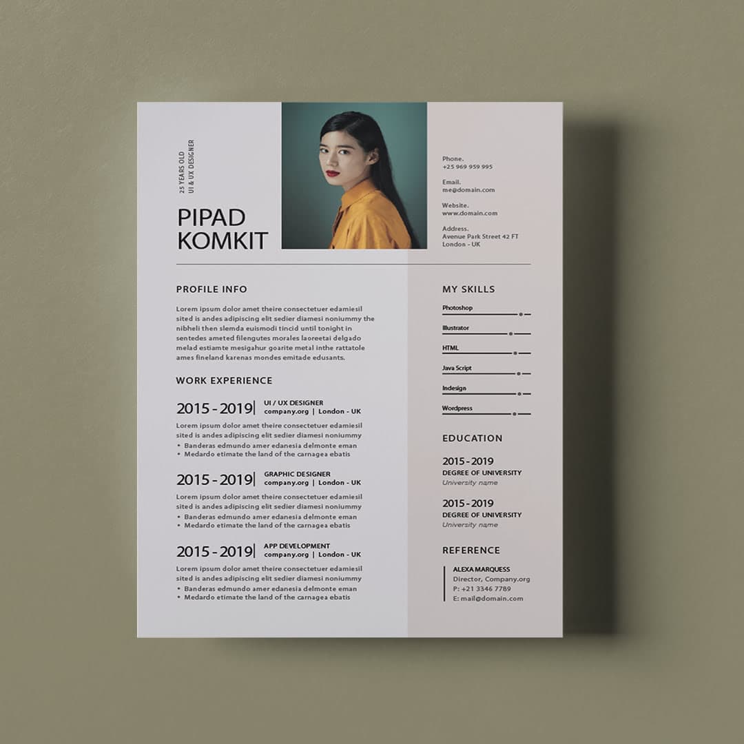 Enfoque Resume Template — view 1