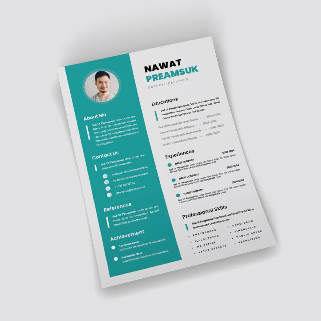Aster Resume Template — view 2