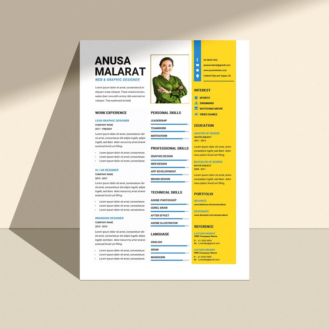 Kornik Resume Template — view 2