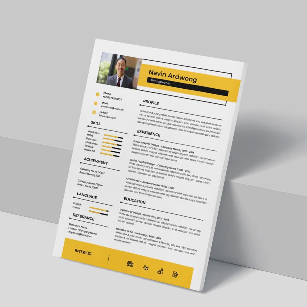 Lupin Resume Template — view 2