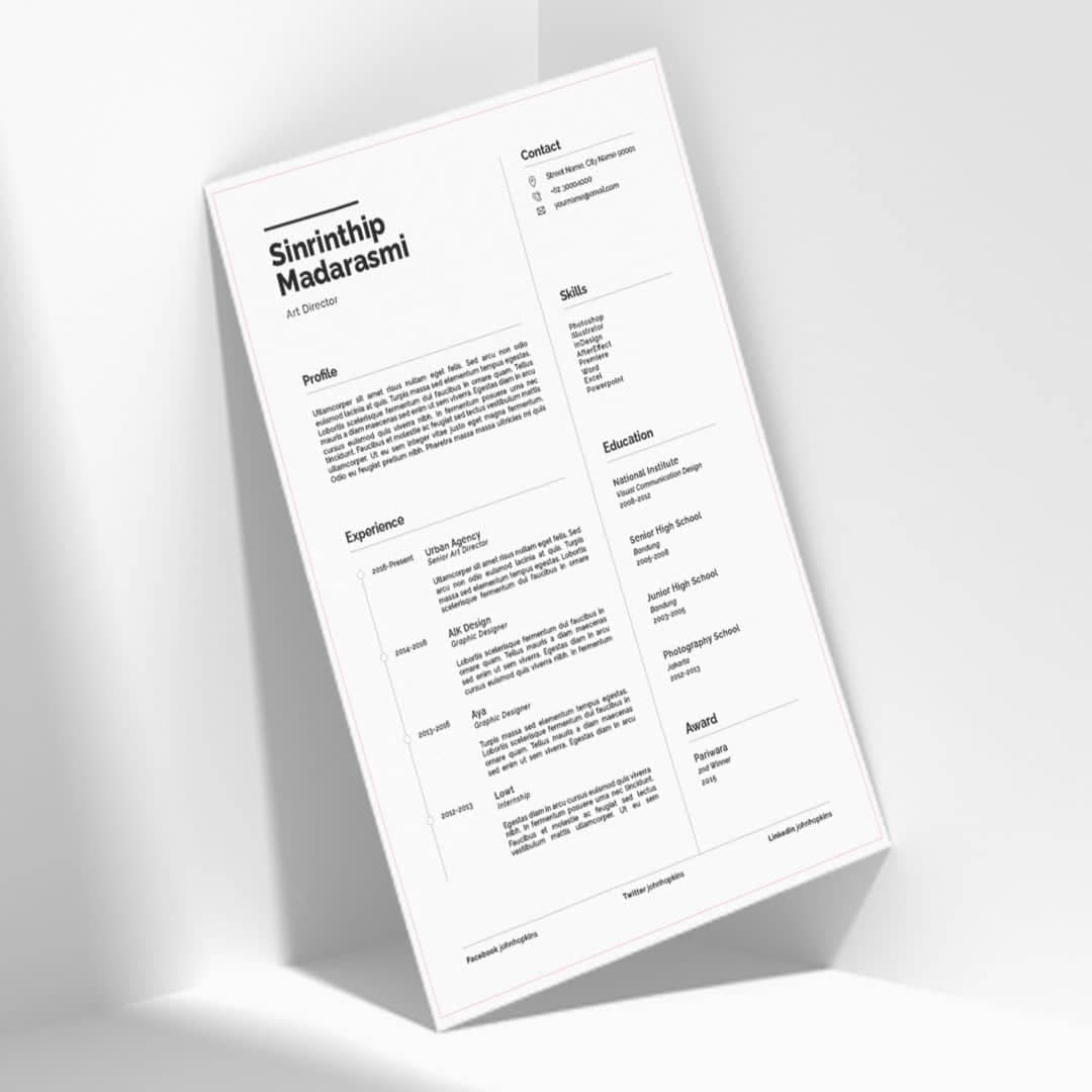 Cosmos Resume Template — view 1