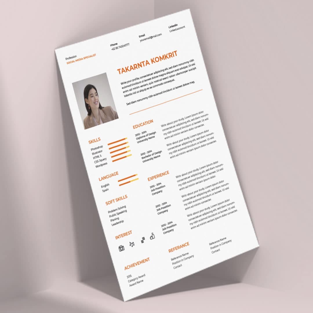 Peony Resume Template — view 2