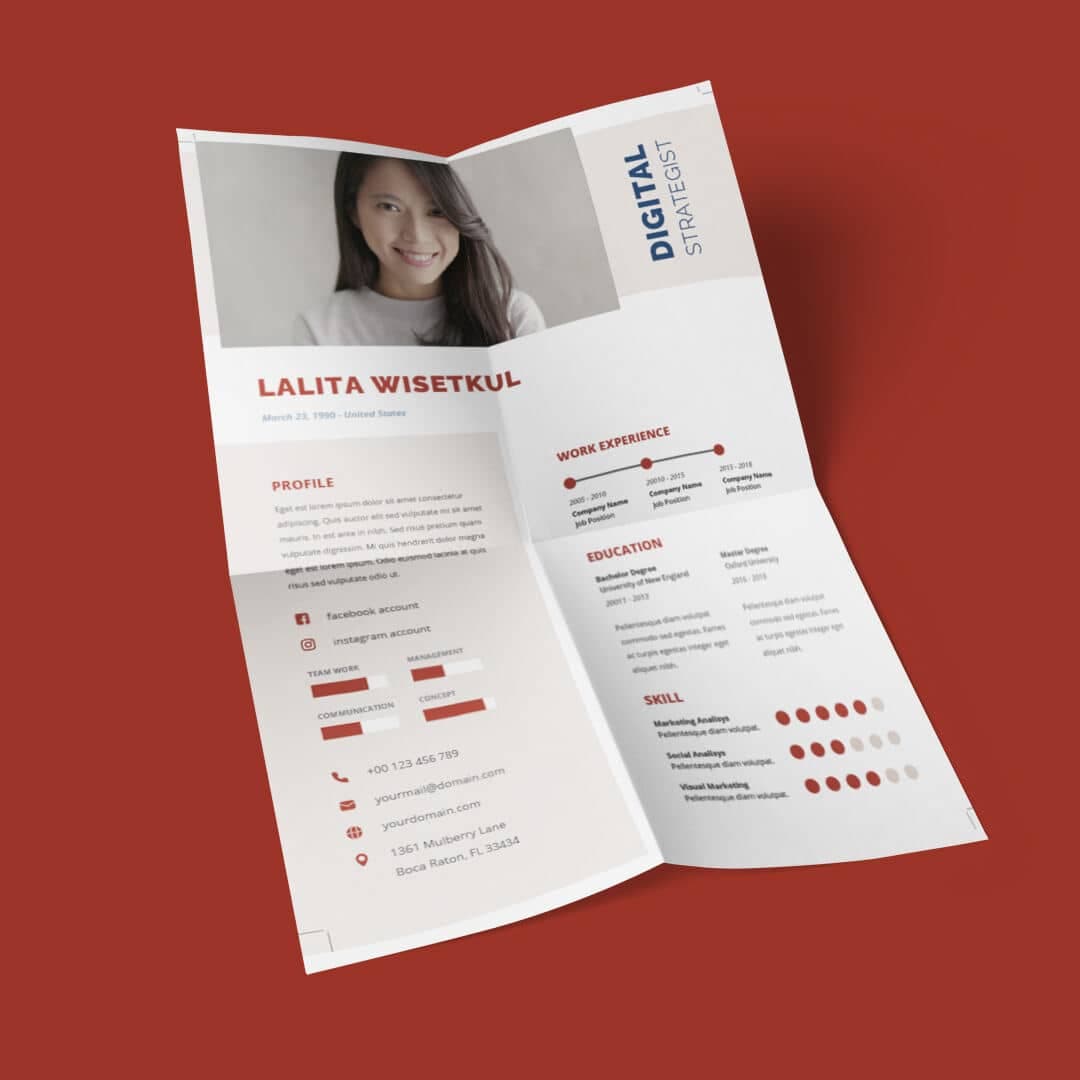 Poppy Resume Template — view 2