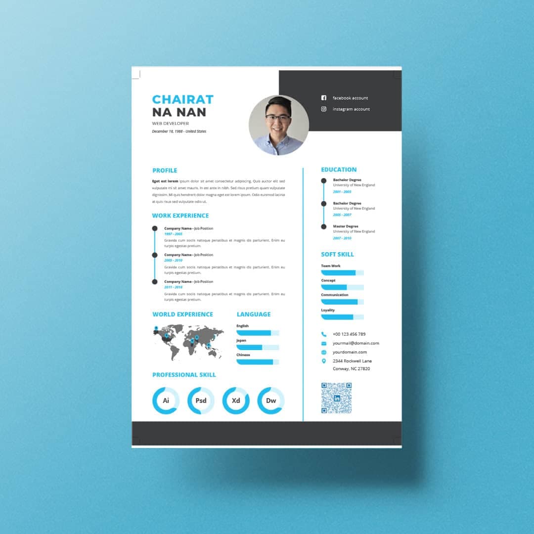 Quince Resume Template — view 2