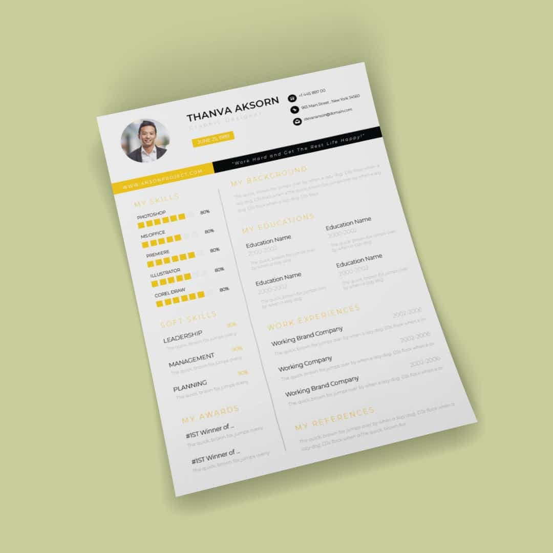 Acanthus Resume Template — view 2