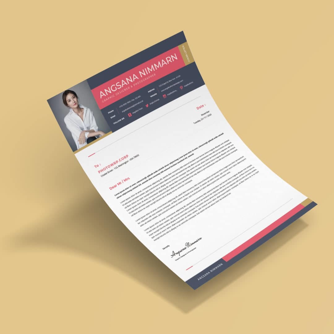 Begonia Resume Template — view 3