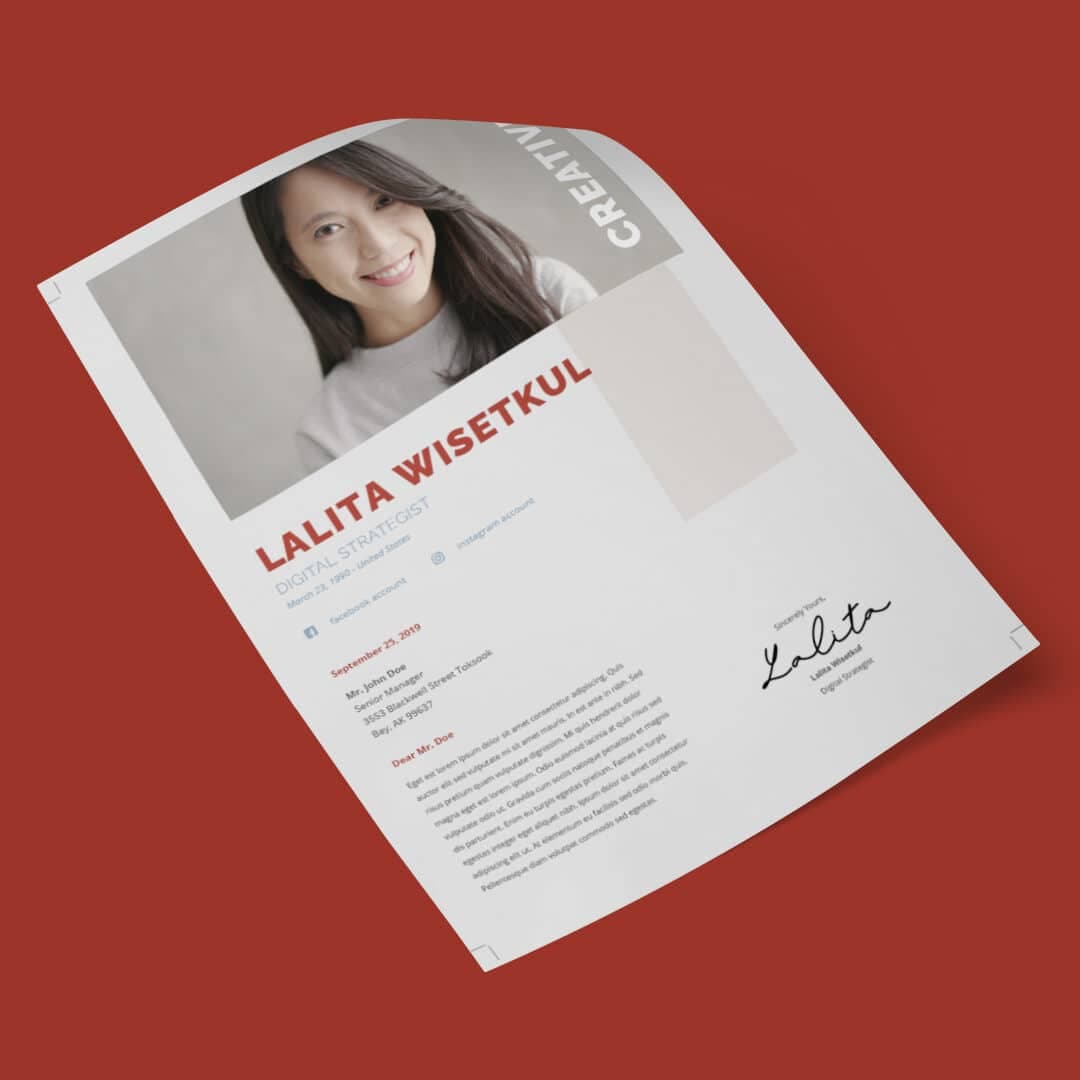 Poppy Resume Template — view 1