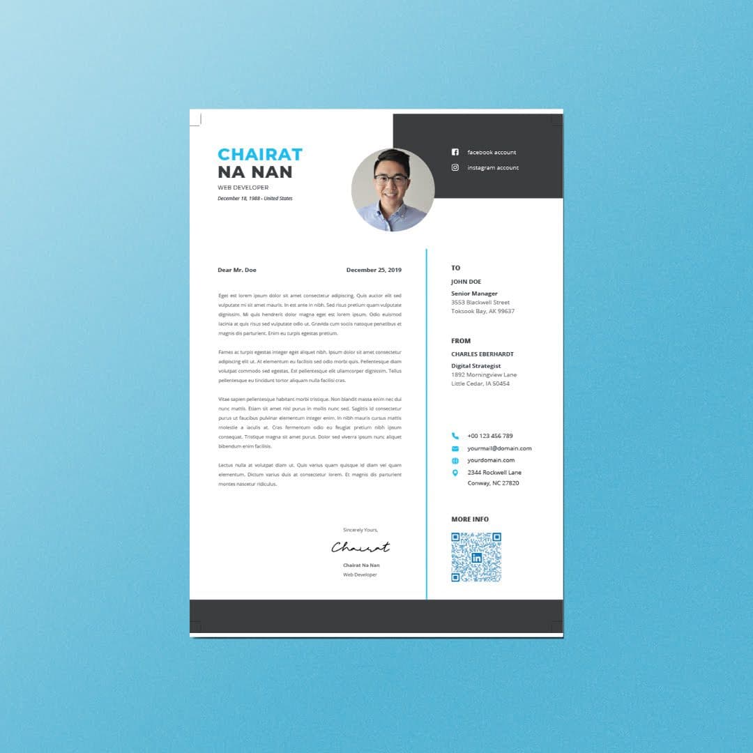 Quince Resume Template — view 1
