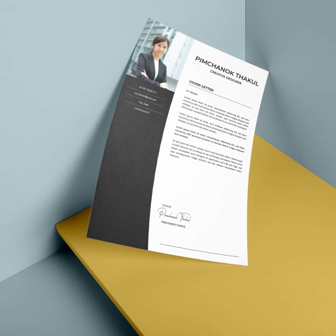 Coral Resume Template — view 2