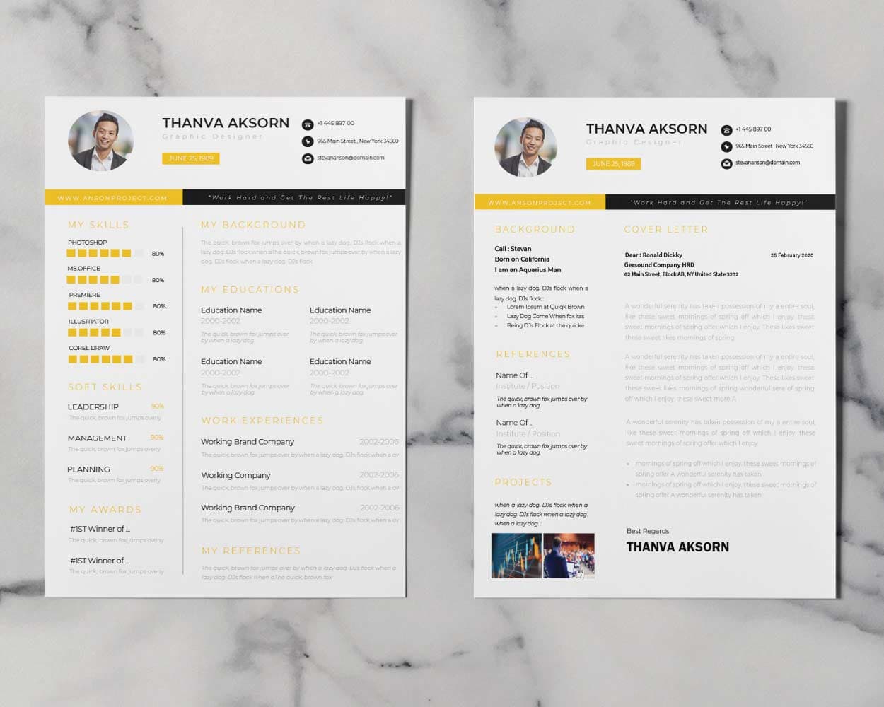 Acanthus Resume Template — view 4