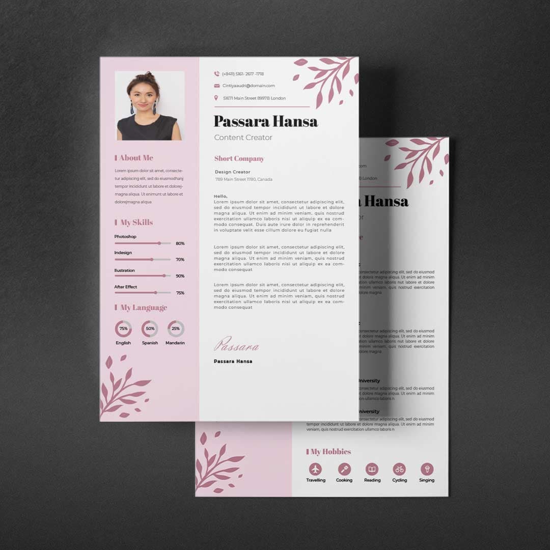 Acaule Resume Template — view 1