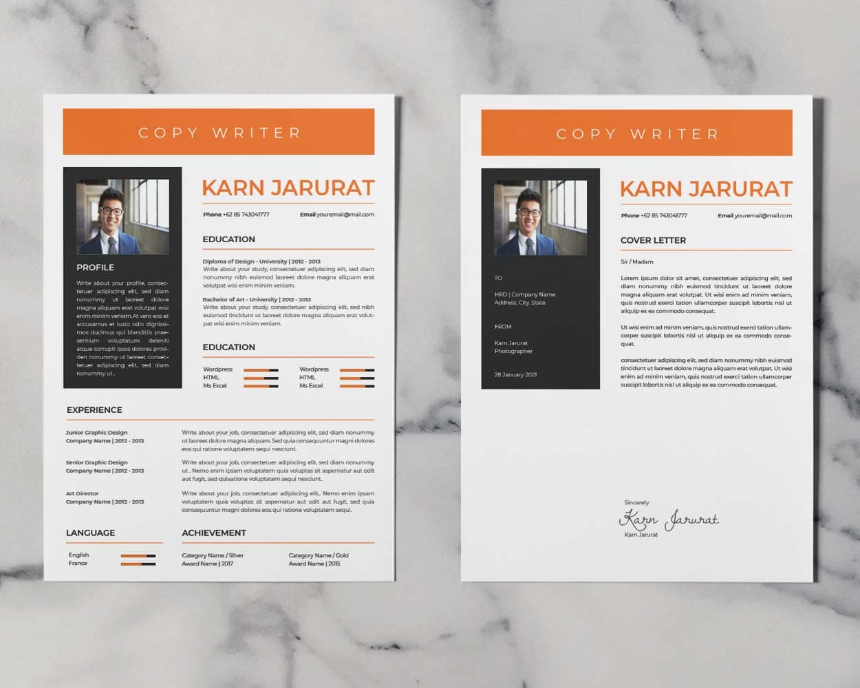 Digitalis Resume Template — view 1