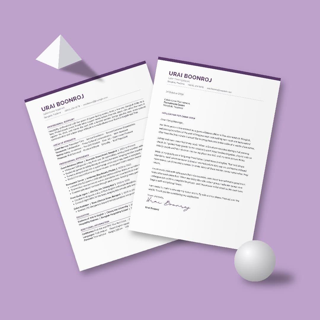 Jacaranda ATS Resume + Cover Letter