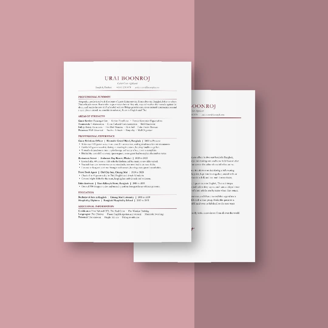 Mahogany ATS Resume + Cover Letter