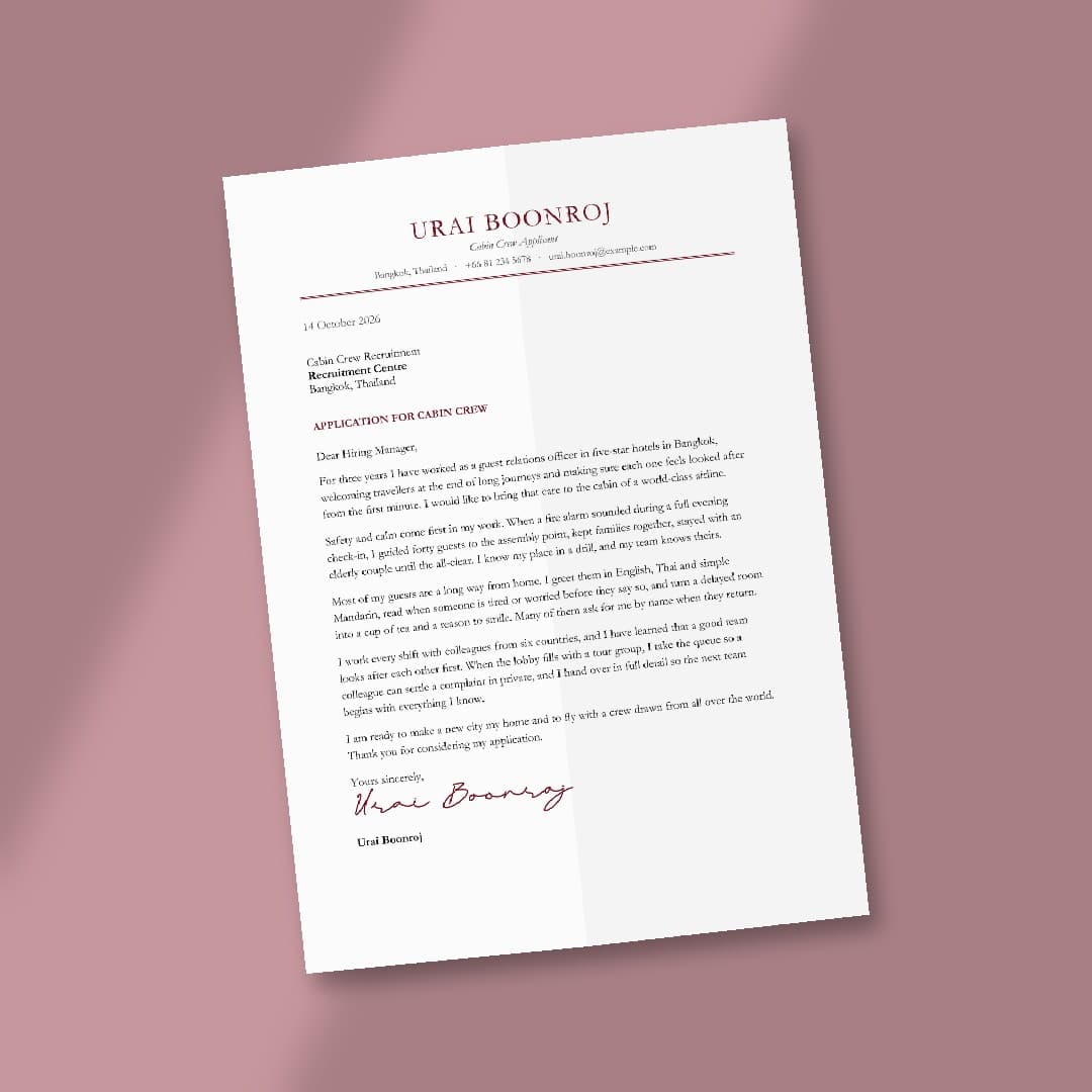 Mahogany Cover Letter