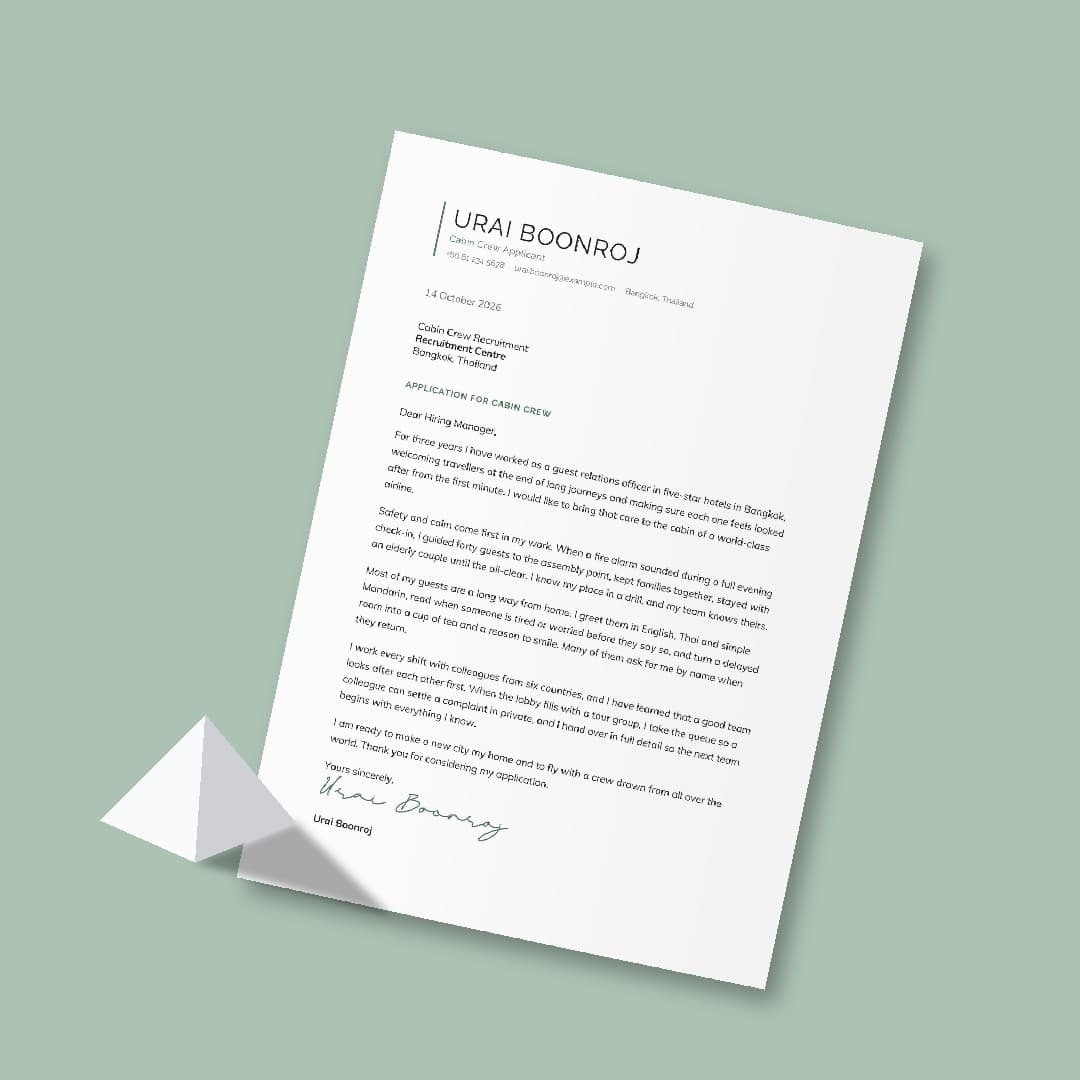Olive Cover Letter