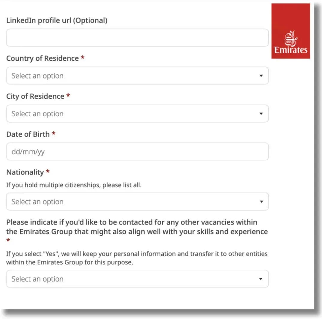 สมัครแอร์โฮสเตส แอร์แขก เอมิเรตส์