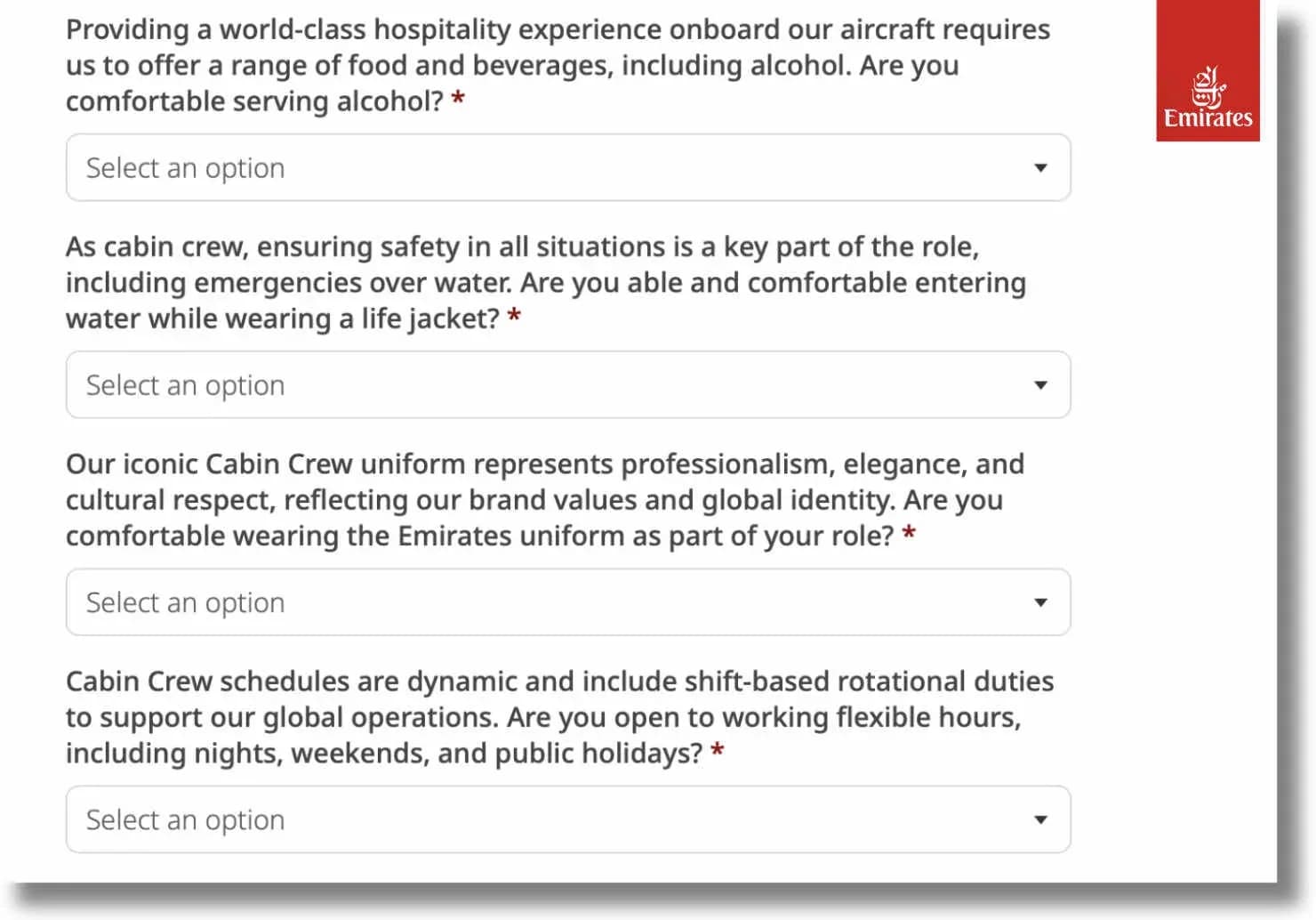 คำถามสมัครแอร์