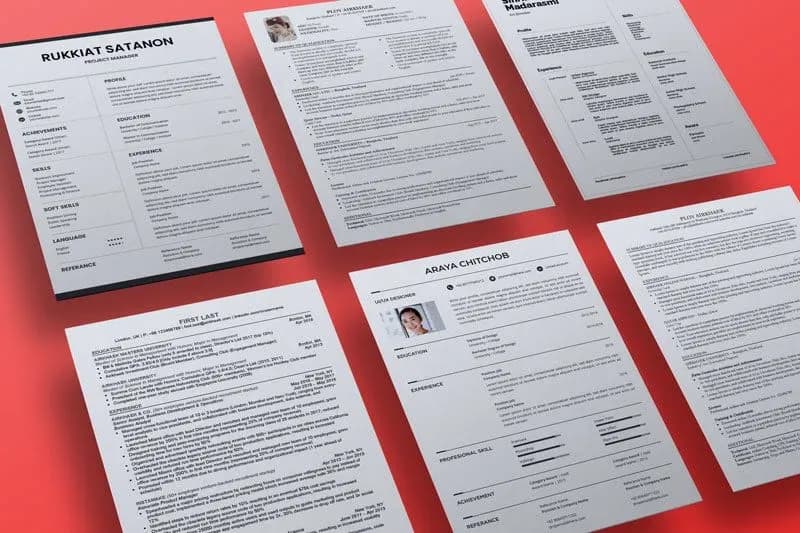 ตัวอย่าง-เรซูเม่-ภาษาอังกฤษ-ขาวดำ