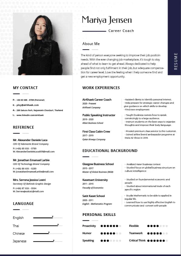 ตัวอย่าง เรซูเม่ ภาษาอังกฤษ-01