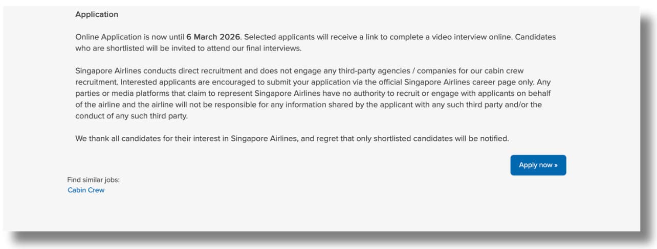 รายละเอียด สมัครแอร์ สิงคโปร์