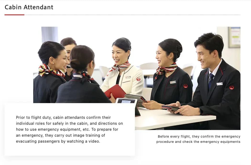 เจแปนแอร์ไลน์ การทำงาน Japan Airlines Cabin Crew Air hostess