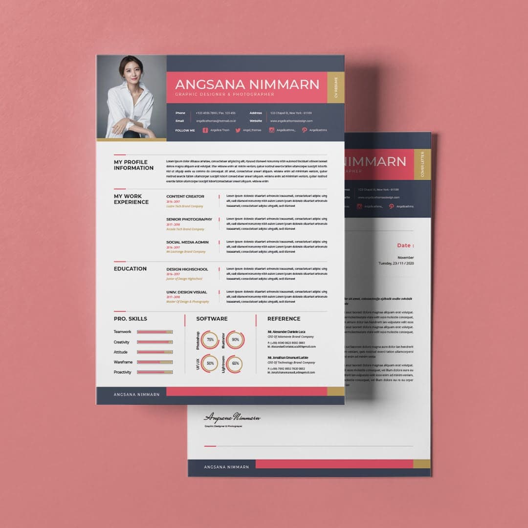 Begonia Resume Template