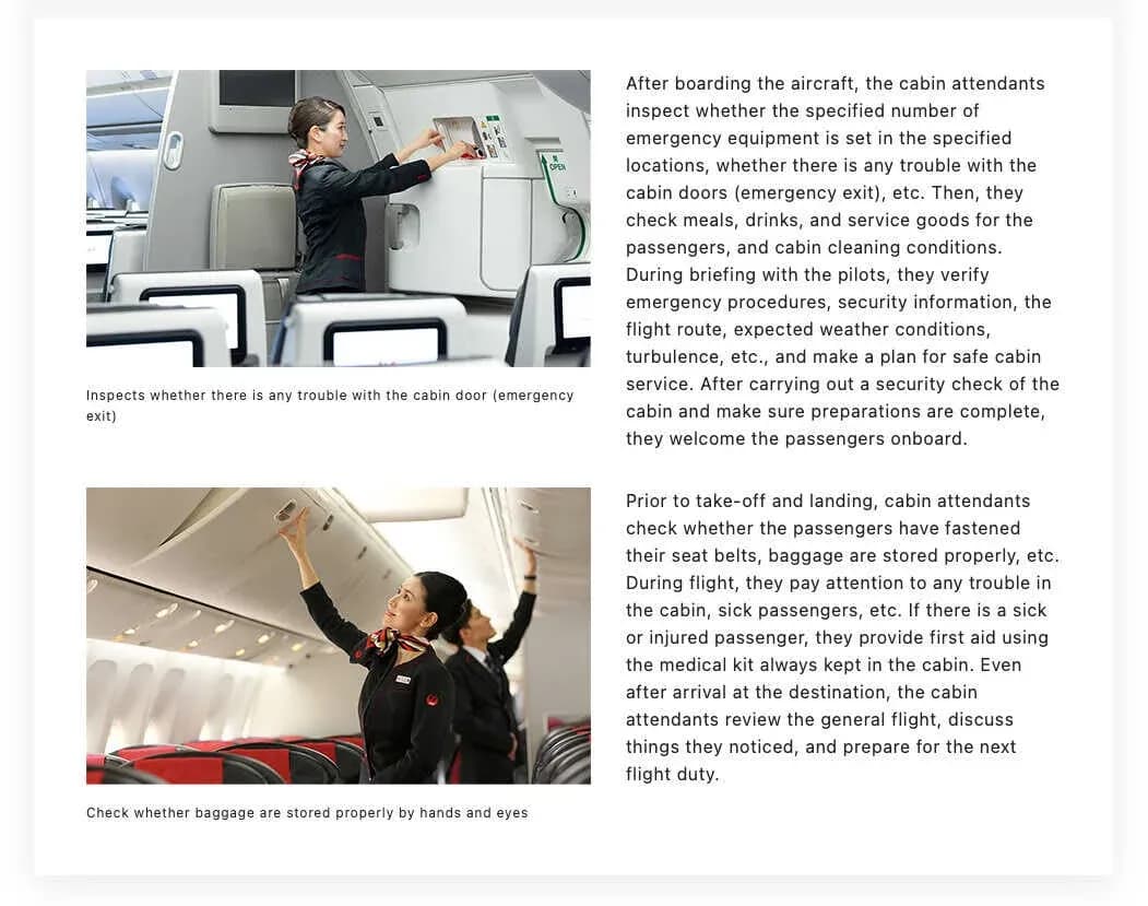 เจแปนแอร์ไลน์ การทำงาน Japan Airlines Cabin Crew Air hostess