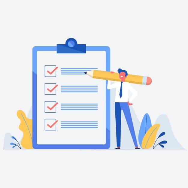 check list with businessman flat design 79603 145