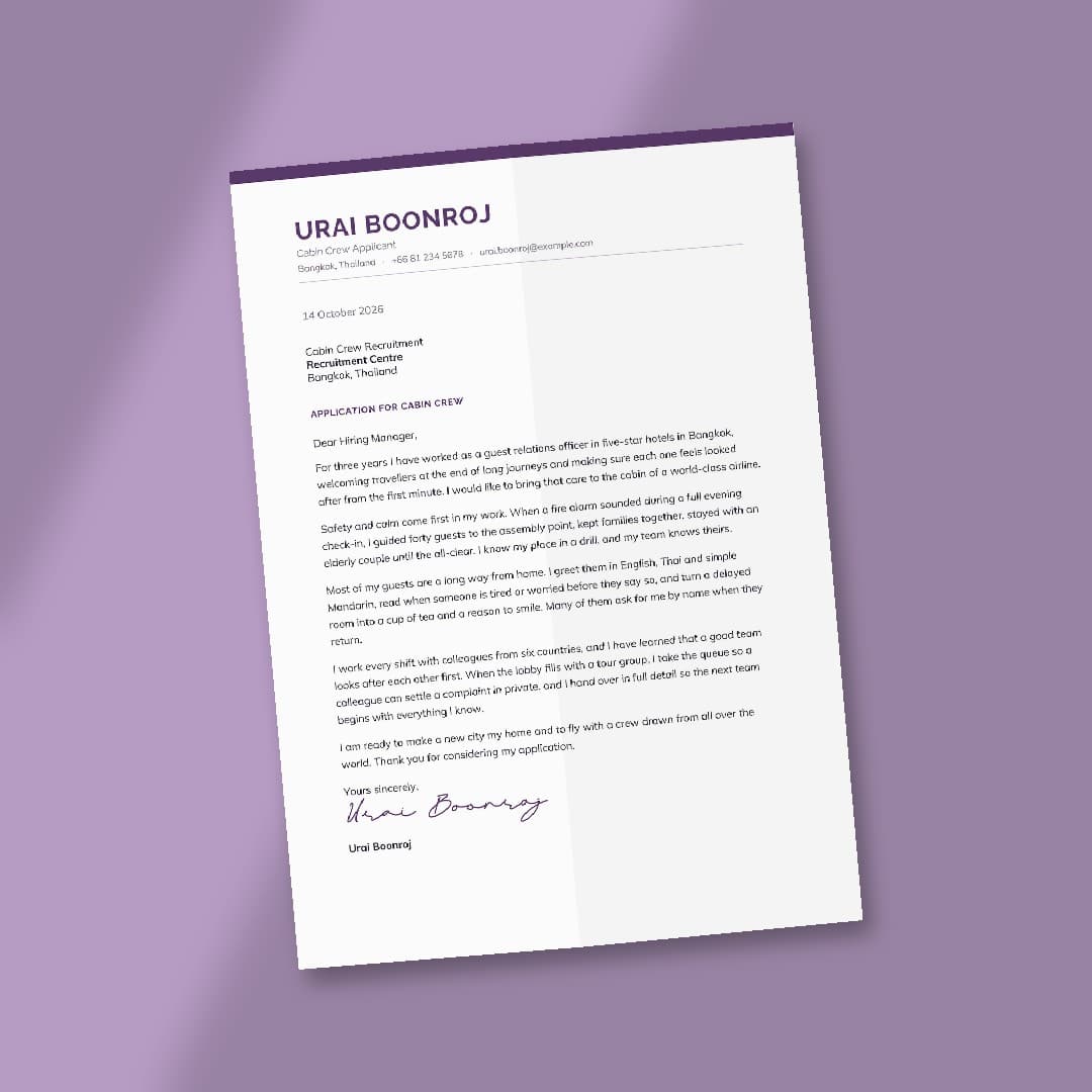 Jacaranda Cover Letter