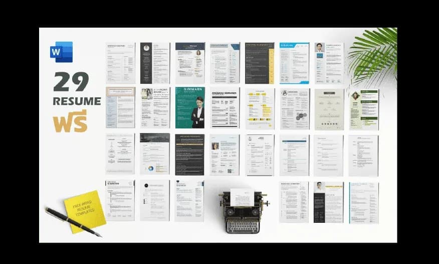 29 แบบฟอร์มเรซูเม่ ไฟล์ Word สวยๆ สำหรับ สมัครงาน