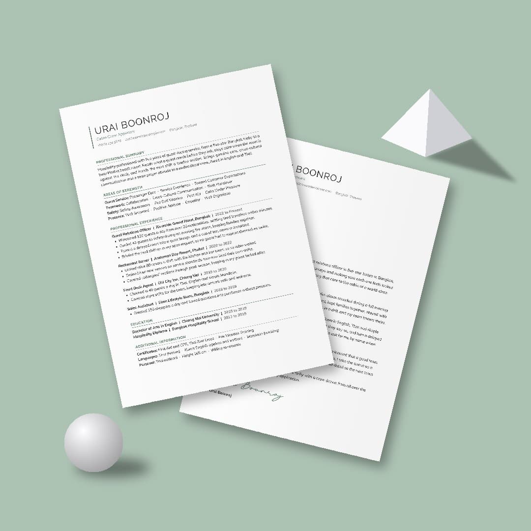 Olive ATS Resume + Cover Letter