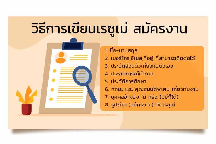 วิธีการเขียนเรซูเม่