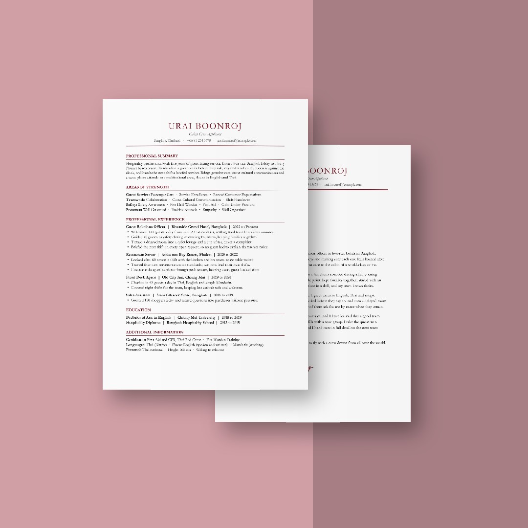 Mahogany ATS Resume + Cover Letter