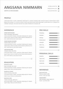 แบบฟอร์มเรซูเม่ฟรี