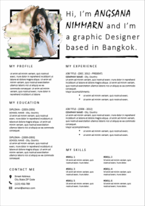 แบบฟอร์มเรซูเม่ฟรี