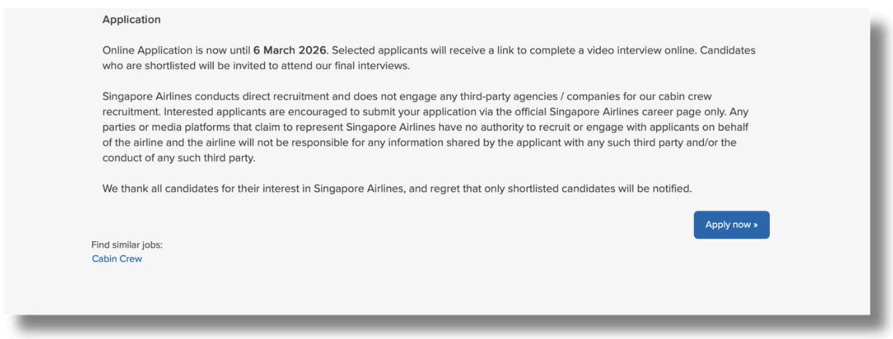 รายละเอียด สมัครแอร์ สิงคโปร์