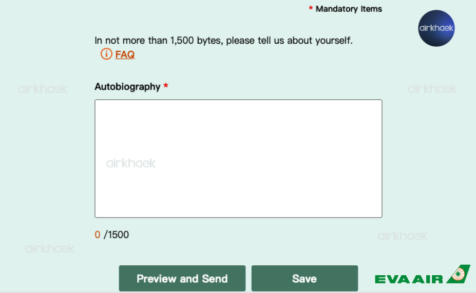 Essay สมัคร EVA Air