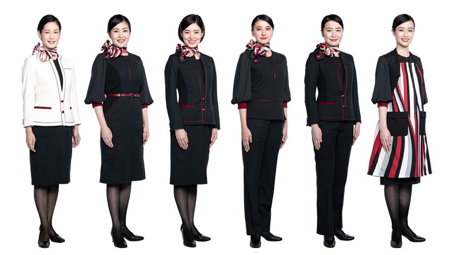 Japan Airlines ยูนิฟอร์ม แอร์โฮสเตส