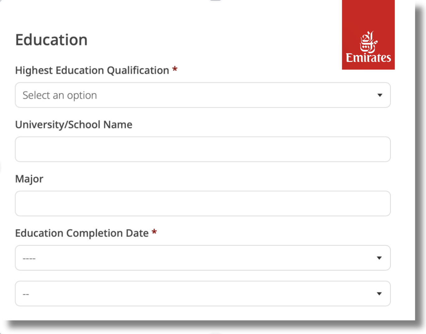 สมัครแอร์โฮสเตส เอมิเรตส์